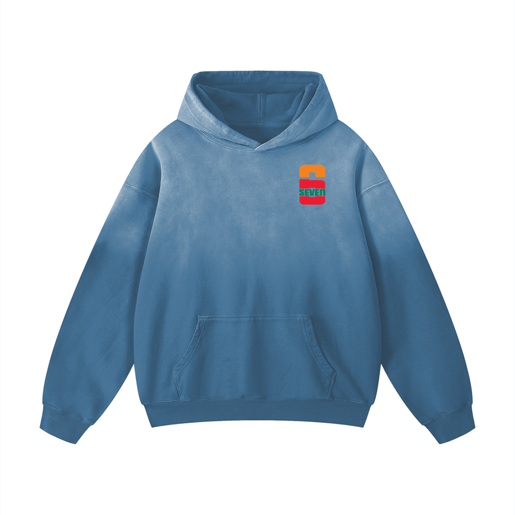 Heavyweight Sunfade 67 Eleven Oversized Hoodie