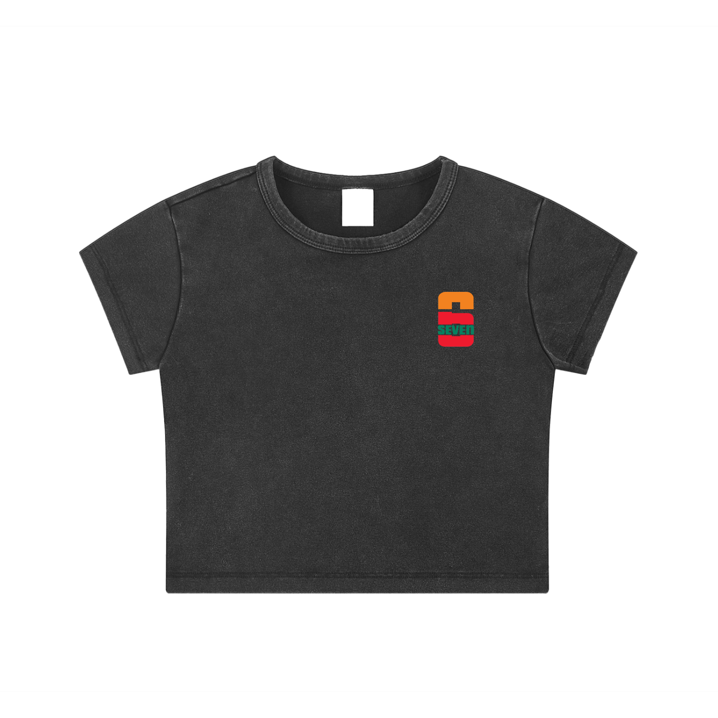 Girls Snow Washed 67 Eleven Crop Top