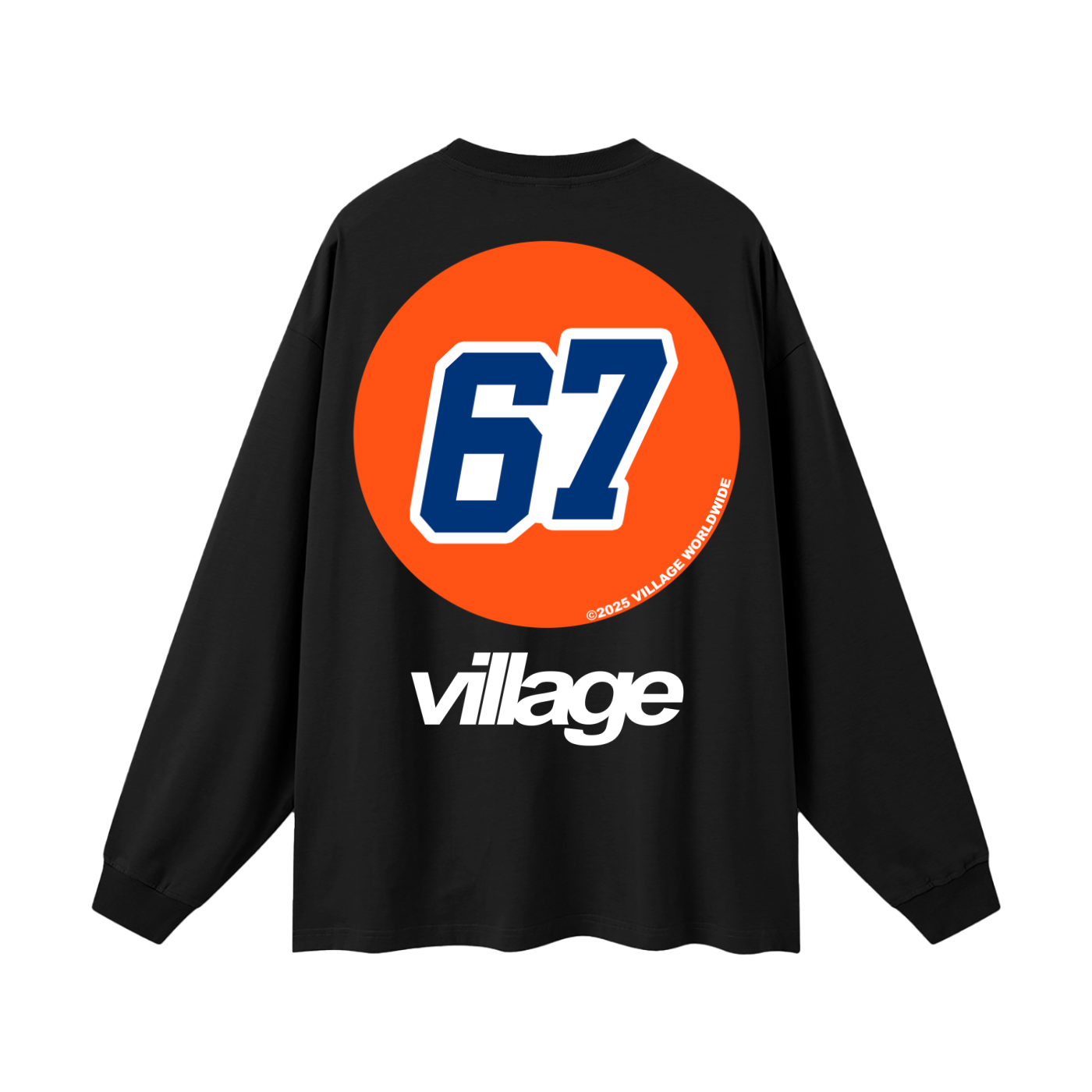 Oversized Unisex Classic 67 Gas Village Long Sleeve T-Shirt