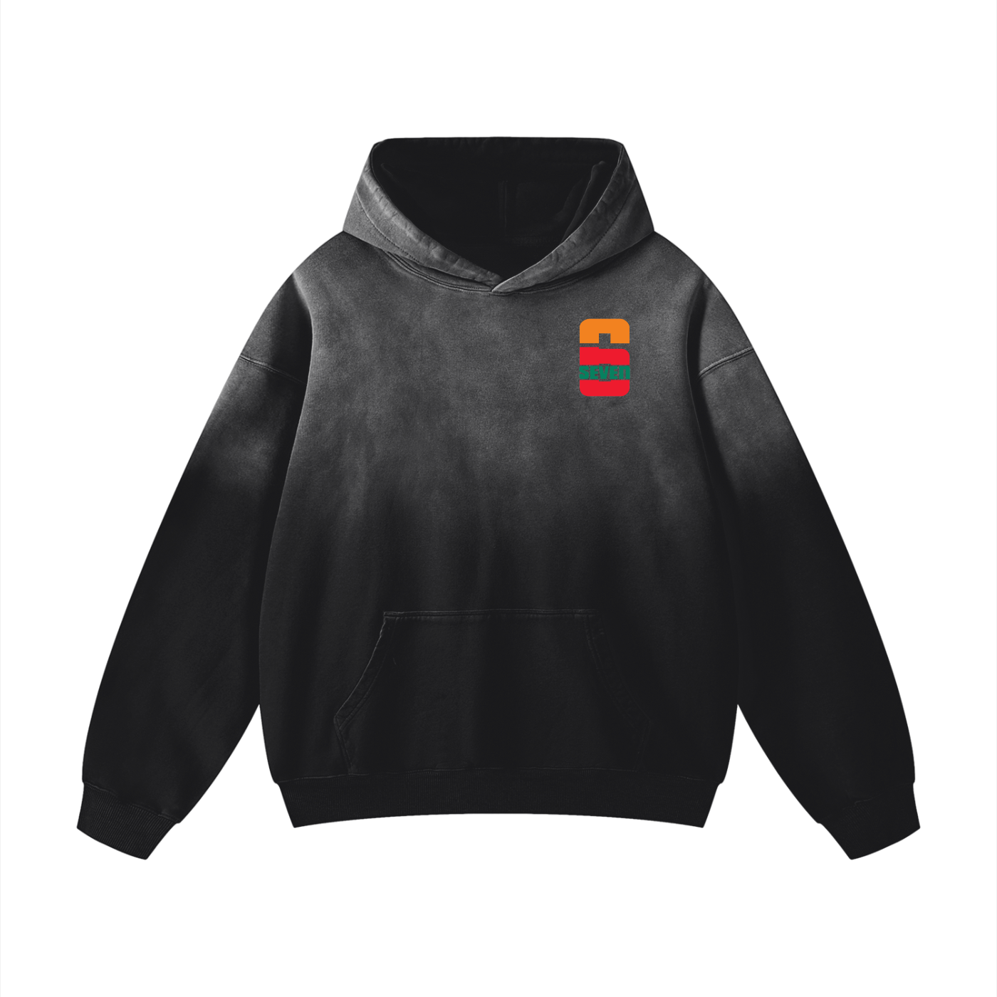 Heavyweight Sunfade 67 Eleven Oversized Hoodie