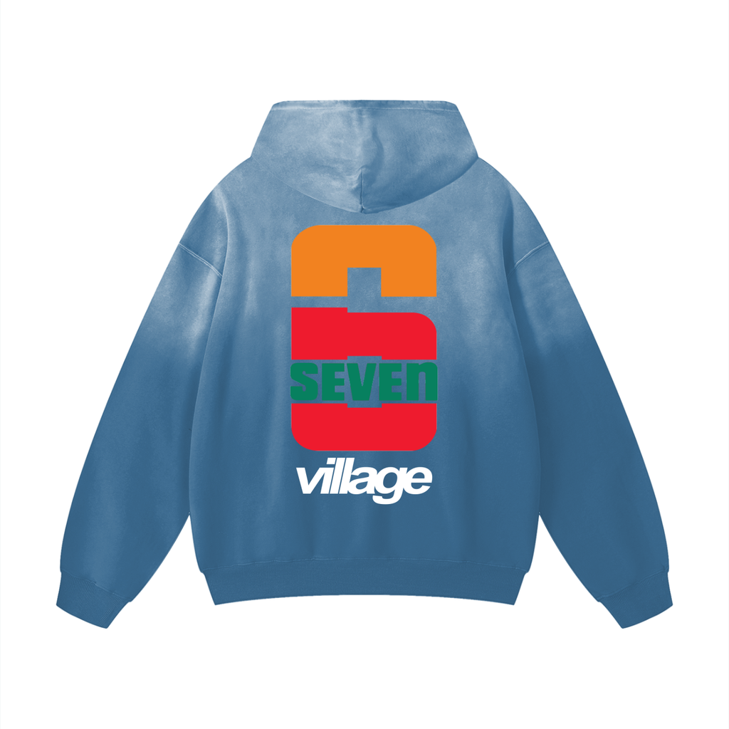 Heavyweight Sunfade 67 Eleven Oversized Hoodie