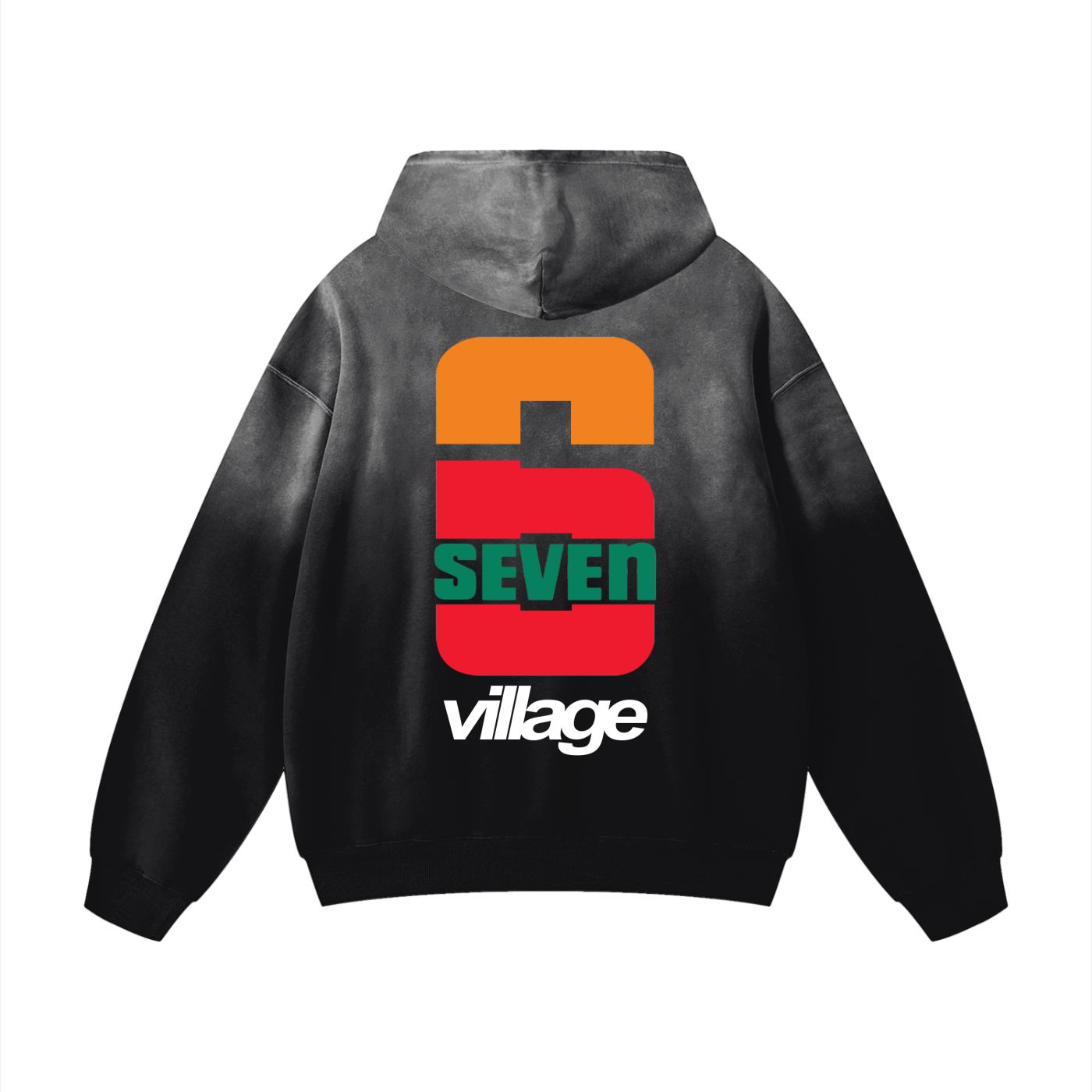 Heavyweight Sunfade 67 Eleven Oversized Hoodie