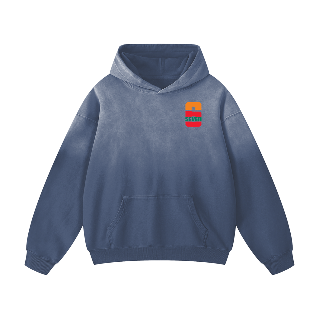 Heavyweight Sunfade 67 Eleven Oversized Hoodie
