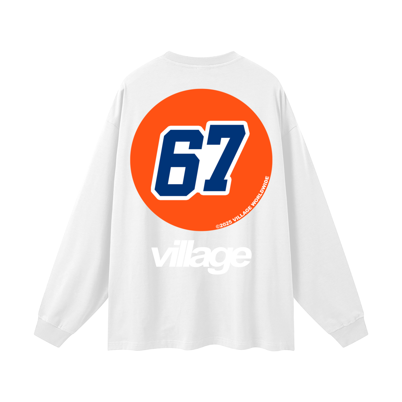 Oversized Unisex Classic 67 Gas Village Long Sleeve T-Shirt